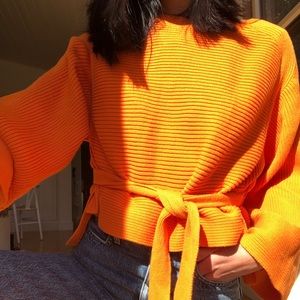 Mara Hoffman orange sweater in xxs
